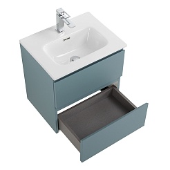BelBagno Тумба с раковиной Kraft 39-50 подвесная Голубой матовый с раковиной BB500/390ETL – фотография-8
